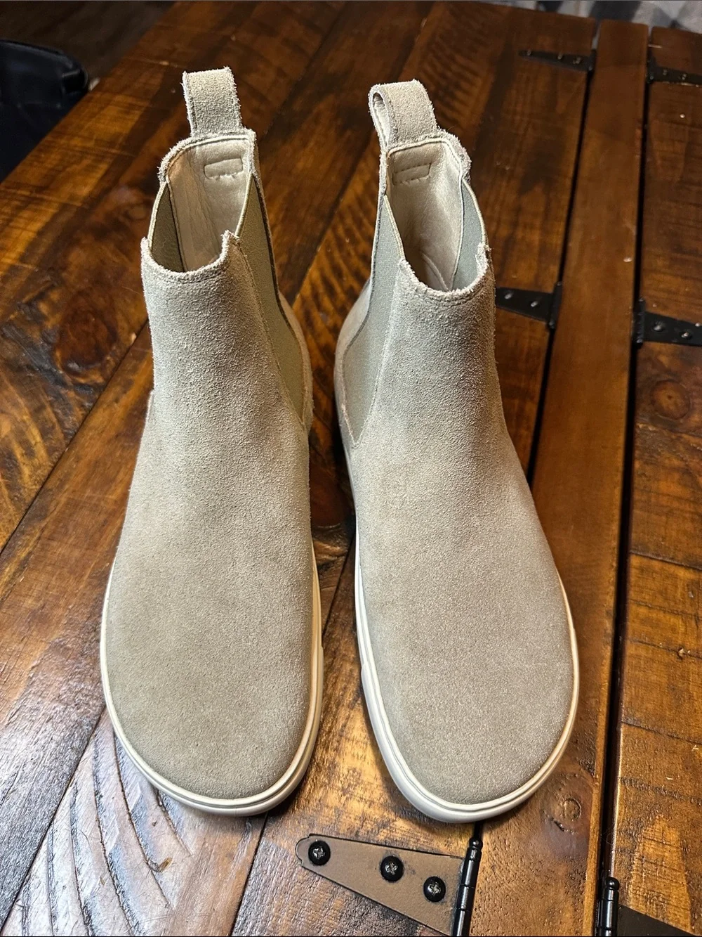 Birkenstock Bend Chelsea Suede Leather Taupe Boots WMS Sz 8 - New Without Box